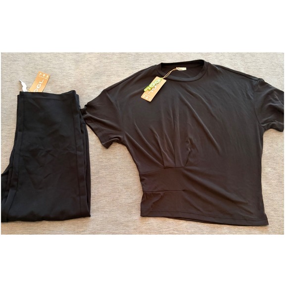 OGL Other - OGL Black 2-Piece Lounge Set Lenzing Modal Top and Pants SPU 250528-2466W24